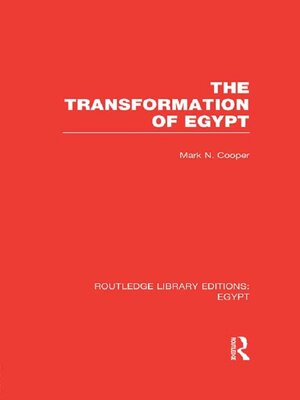 cover image of The Transformation of Egypt (RLE Egypt)